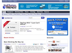 Small Business Trends new websites 2012