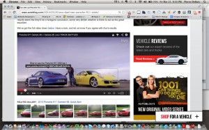 You can insert links in a video, and with some planning, the embedded links can compliment your images.  This video embedded link for a sports car comparison displays the link for each car based on the cursor selection.