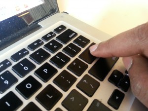 Clicking A Laptop Computer Keyboard